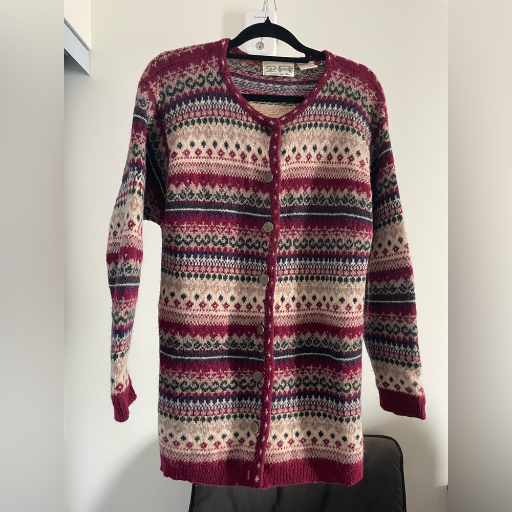 100% Wool Women's Multicolor Patterned Sweater